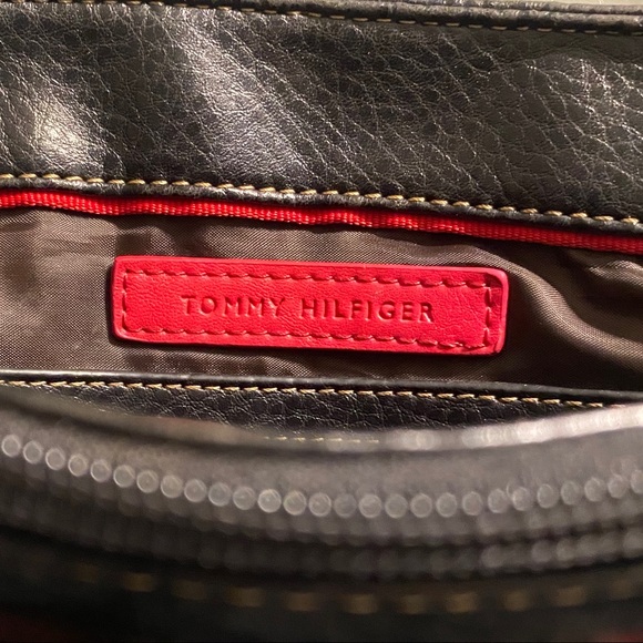 (*Free with purchase) Tommy Hilfiger Handbag Purse Brown Monogram for Women. - Picture 6 of 13